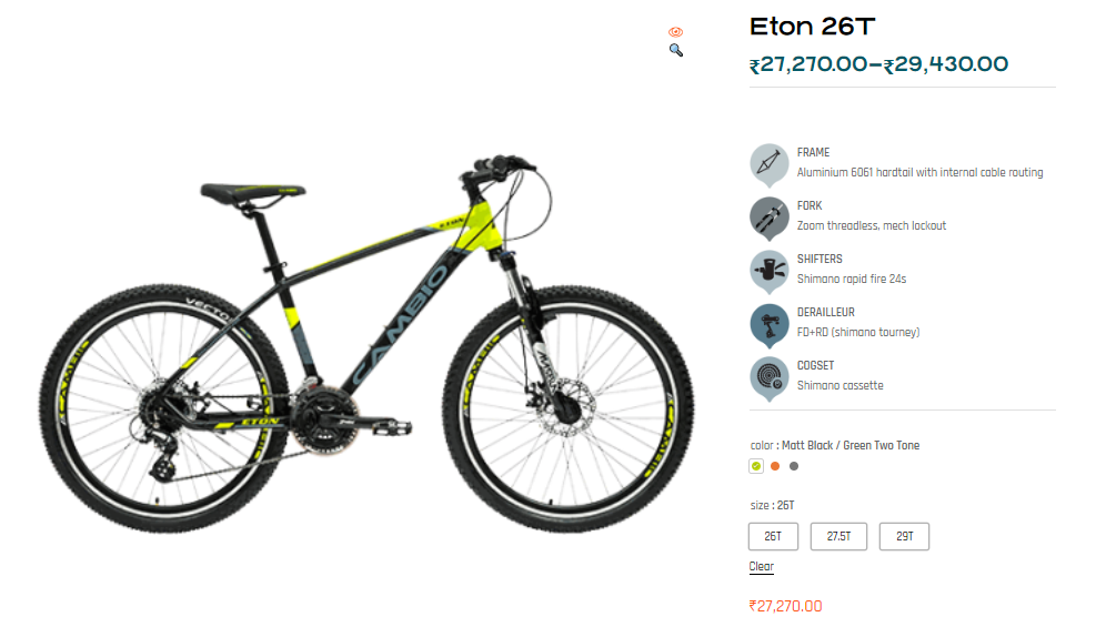 Eton 26T MTB Cycles