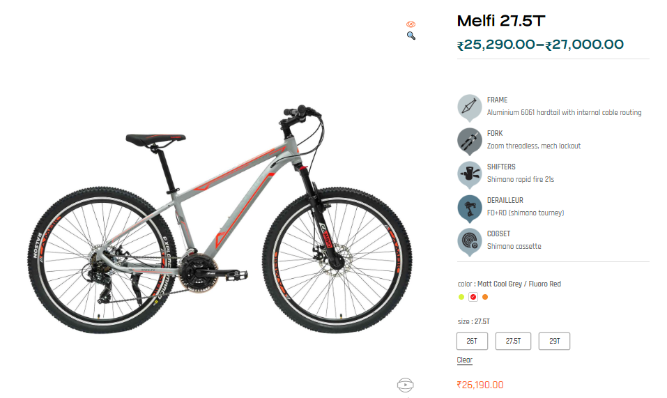 Cambio Melfi 27.5T MTB Cycle