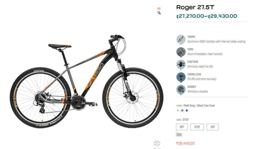 Cambio Roger 27.5T MTB Cycle 